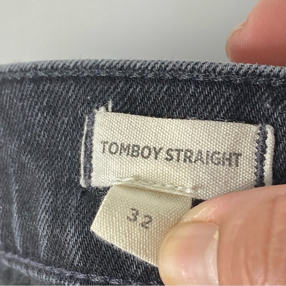 Madewell Tomboy Straight Jeans High Rise Denim Washed Black Women's Size 32 - Picture 11 of 15